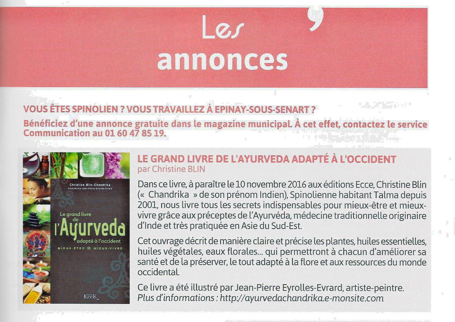 Article spinomag octobre 2016